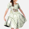 Eastern Quoll Australia Kid Short Sleeve Dress Watercolor National Flowers Indigenous Art - Aussie Hoodie