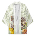 Eastern Quoll Australia Kimono Watercolor National Flowers Indigenous Art - Aussie Hoodie