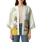 Eastern Quoll Australia Kimono Watercolor National Flowers Indigenous Art - Aussie Hoodie