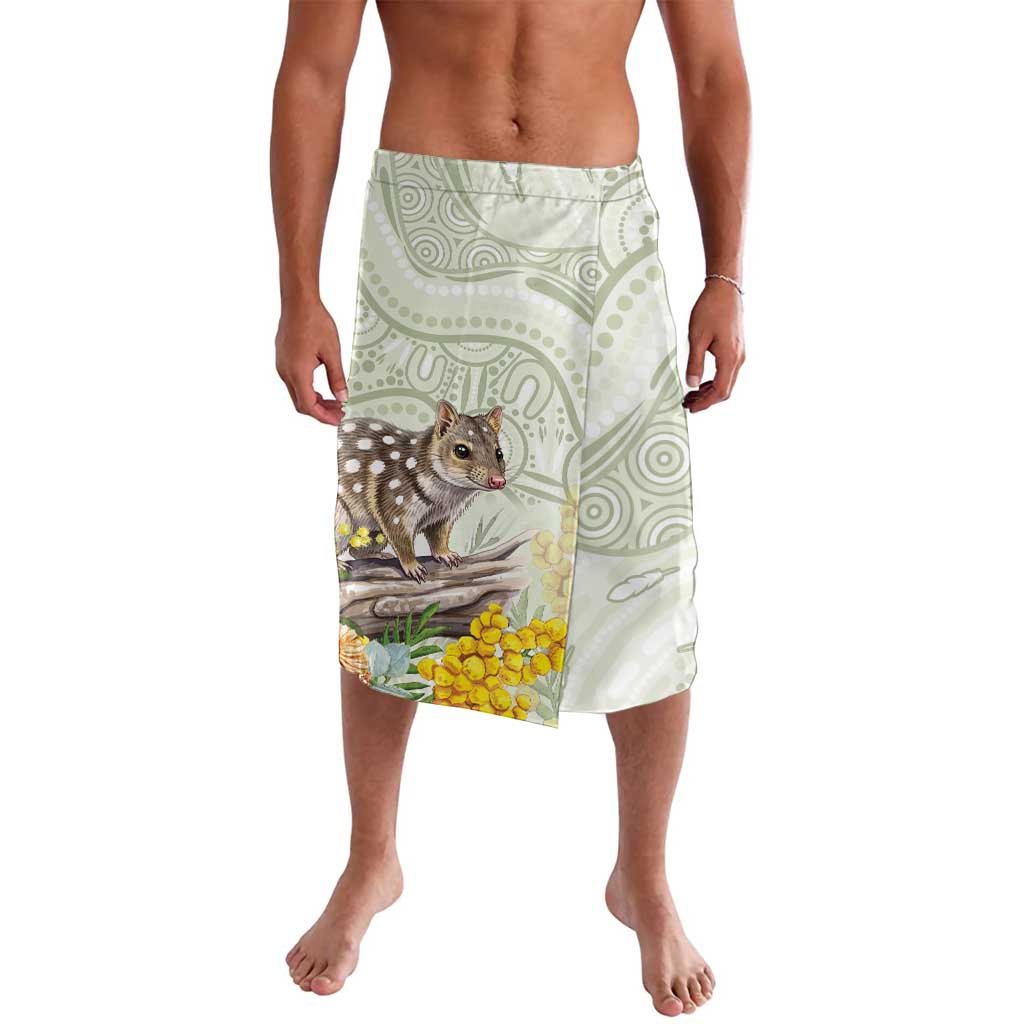 Eastern Quoll Australia Lavalava Watercolor National Flowers Indigenous Art - Aussie Hoodie