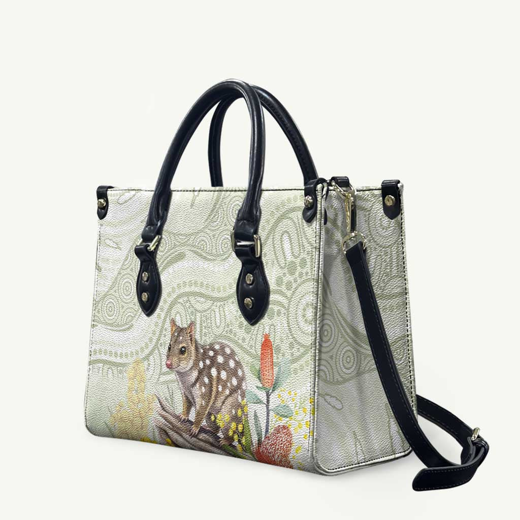 Eastern Quoll Australia Leather Bag Watercolor National Flowers Indigenous Art - Aussie Hoodie