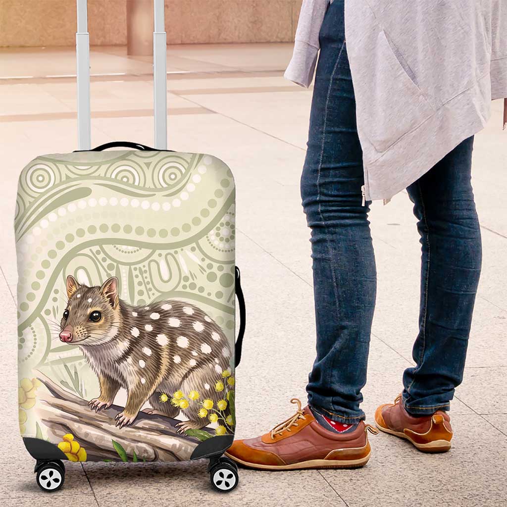 Eastern Quoll Australia Luggage Cover Watercolor National Flowers Indigenous Art - Aussie Hoodie