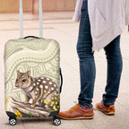 Eastern Quoll Australia Luggage Cover Watercolor National Flowers Indigenous Art - Aussie Hoodie