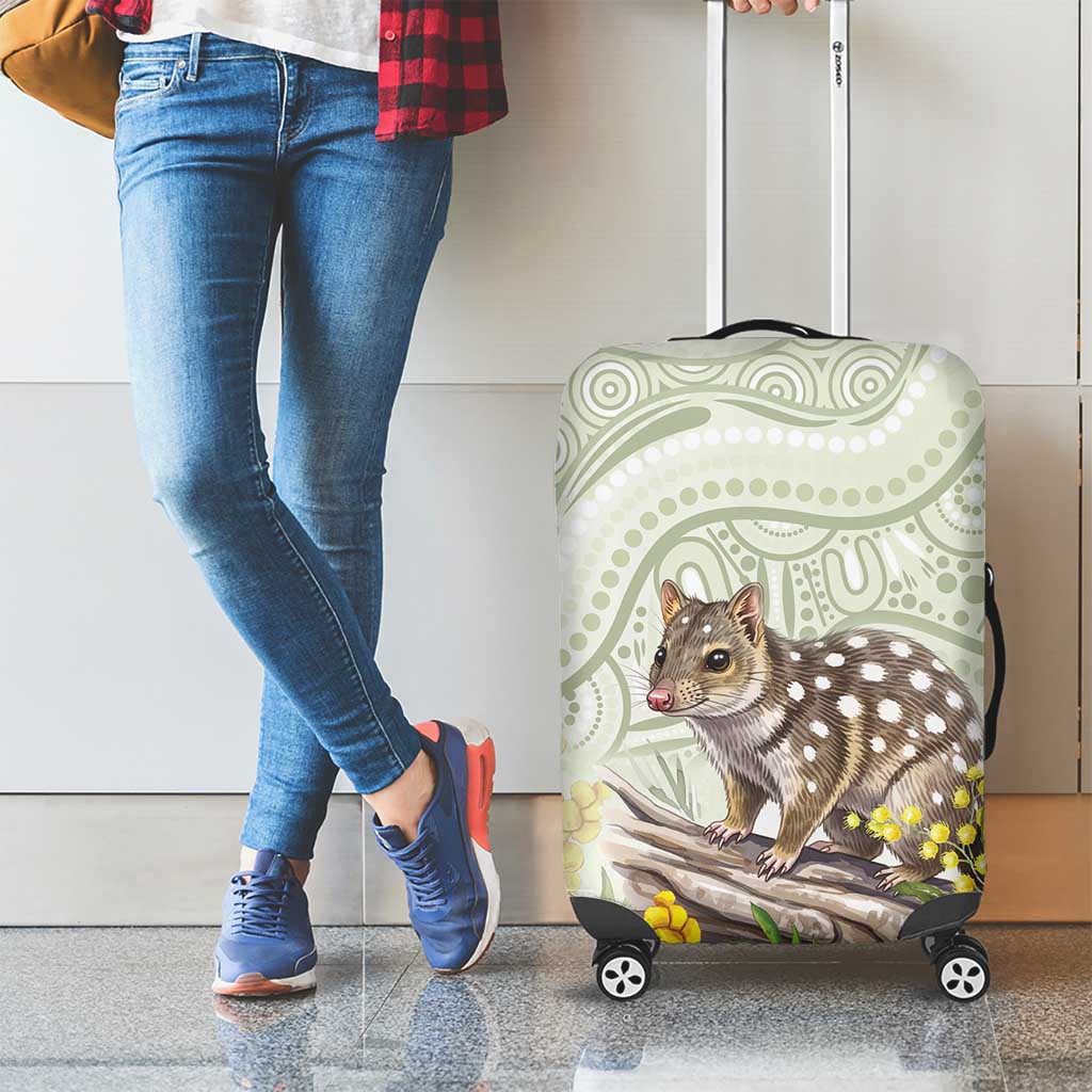 Eastern Quoll Australia Luggage Cover Watercolor National Flowers Indigenous Art - Aussie Hoodie