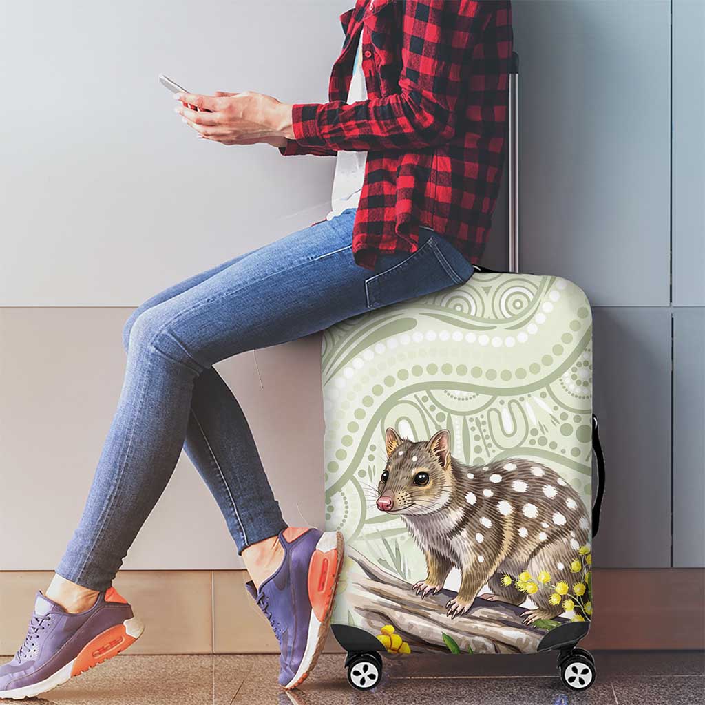 Eastern Quoll Australia Luggage Cover Watercolor National Flowers Indigenous Art - Aussie Hoodie