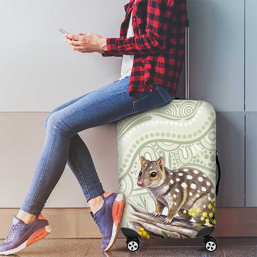 Eastern Quoll Australia Luggage Cover Watercolor National Flowers Indigenous Art - Aussie Hoodie