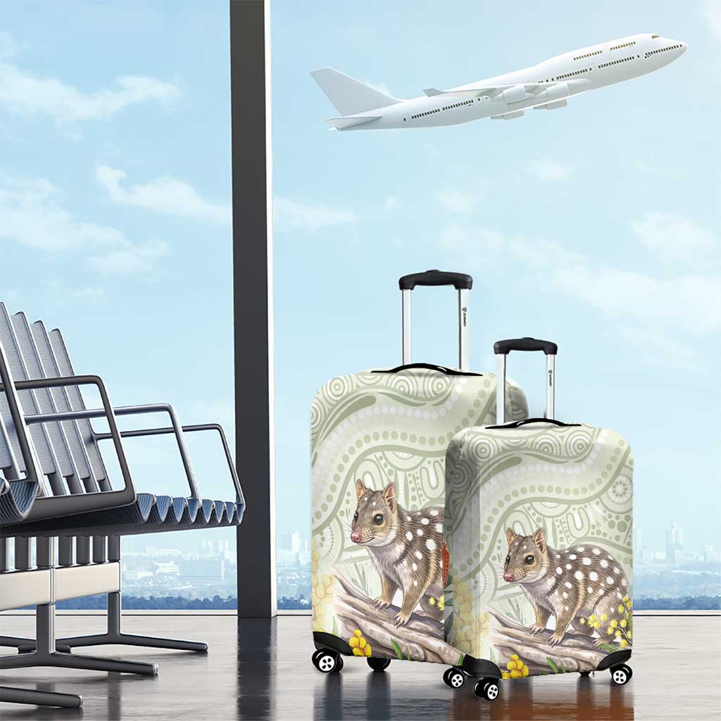 Eastern Quoll Australia Luggage Cover Watercolor National Flowers Indigenous Art - Aussie Hoodie