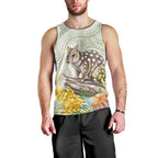 Eastern Quoll Australia Men Tank Top Watercolor National Flowers Indigenous Art - Aussie Hoodie