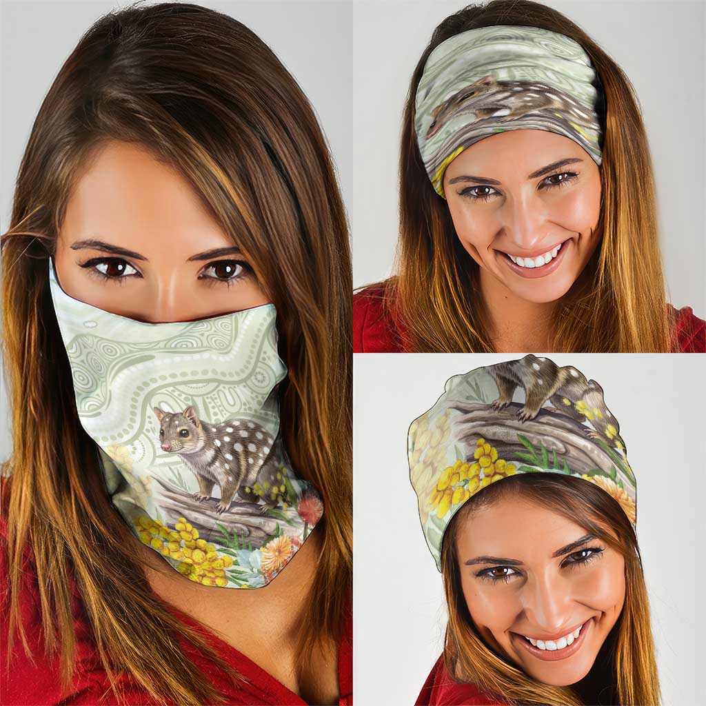 Eastern Quoll Australia Neck Gaiter Watercolor National Flowers Indigenous Art - Aussie Hoodie