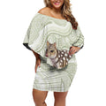 Eastern Quoll Australia Off Shoulder Short Dress Watercolor National Flowers Indigenous Art - Aussie Hoodie