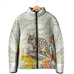 Eastern Quoll Australia Padded Jacket Watercolor National Flowers Indigenous Art - Aussie Hoodie