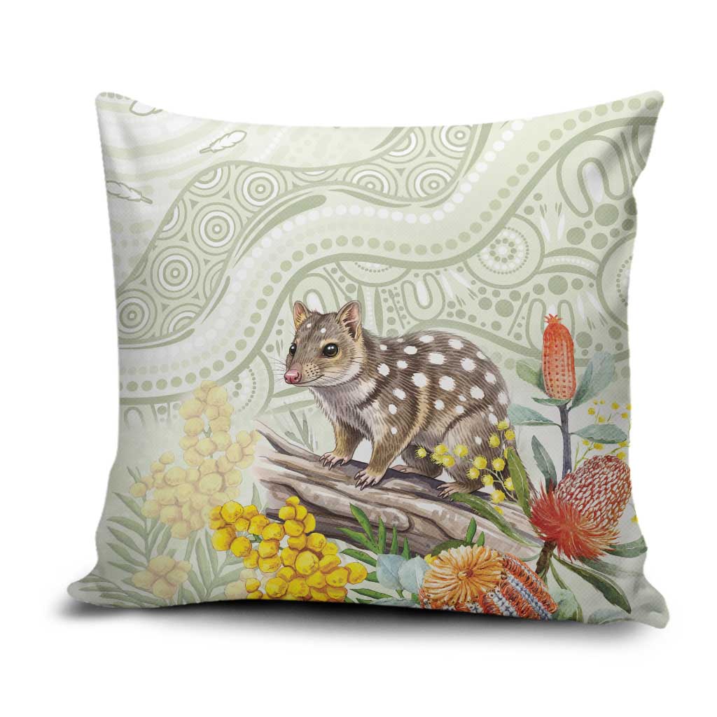 Eastern Quoll Australia Pillow Cover Watercolor National Flowers Indigenous Art - Aussie Hoodie
