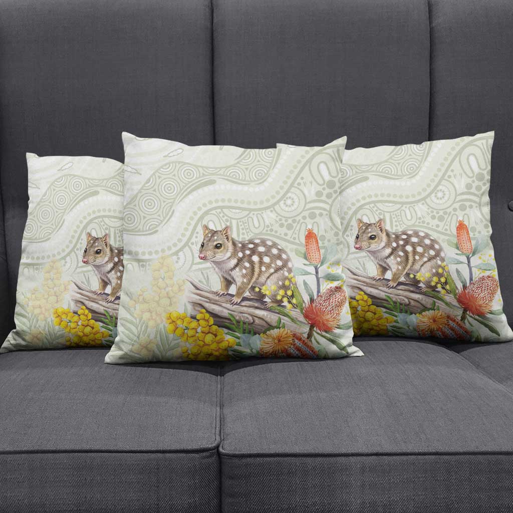 Eastern Quoll Australia Pillow Cover Watercolor National Flowers Indigenous Art - Aussie Hoodie