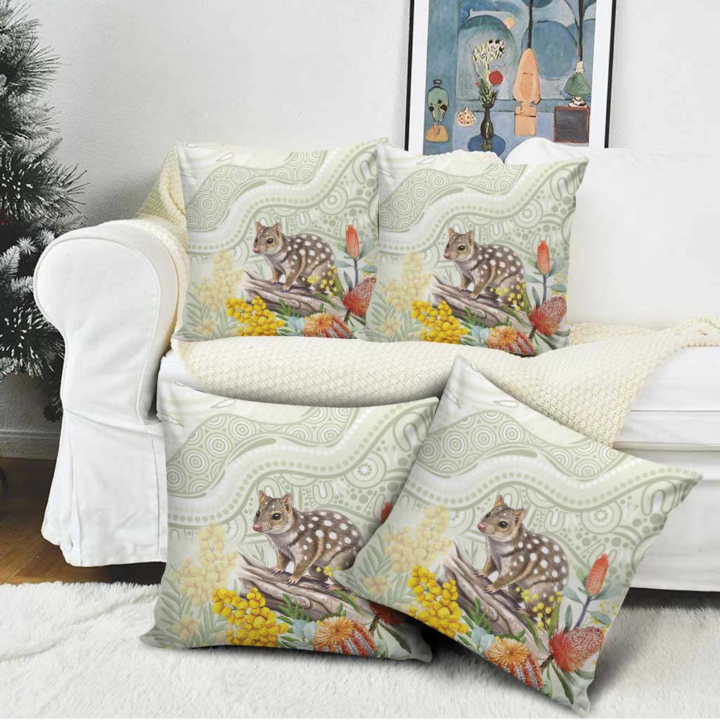 Eastern Quoll Australia Pillow Cover Watercolor National Flowers Indigenous Art - Aussie Hoodie
