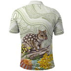 Eastern Quoll Australia Polo Shirt Watercolor National Flowers Indigenous Art - Aussie Hoodie