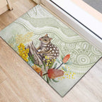Eastern Quoll Australia Rubber Doormat Watercolor National Flowers Indigenous Art - Aussie Hoodie
