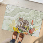 Eastern Quoll Australia Rubber Doormat Watercolor National Flowers Indigenous Art - Aussie Hoodie