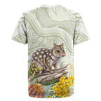 Eastern Quoll Australia Rugby Jersey Watercolor National Flowers Indigenous Art - Aussie Hoodie