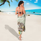 Eastern Quoll Australia Sarong Watercolor National Flowers Indigenous Art - Aussie Hoodie