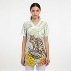 Eastern Quoll Australia Scrub Top Watercolor National Flowers Indigenous Art - Aussie Hoodie