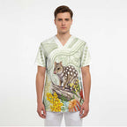 Eastern Quoll Australia Scrub Top Watercolor National Flowers Indigenous Art - Aussie Hoodie