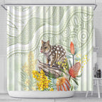 Eastern Quoll Australia Shower Curtain Watercolor National Flowers Indigenous Art - Aussie Hoodie