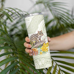 Eastern Quoll Australia Skinny Tumbler Watercolor National Flowers Indigenous Art - Aussie Hoodie