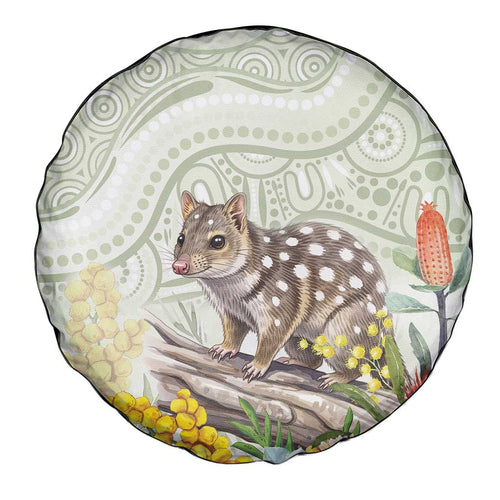 Eastern Quoll Australia Spare Tire Cover Watercolor National Flowers Indigenous Art - Aussie Hoodie