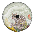 Eastern Quoll Australia Spare Tire Cover Watercolor National Flowers Indigenous Art - Aussie Hoodie