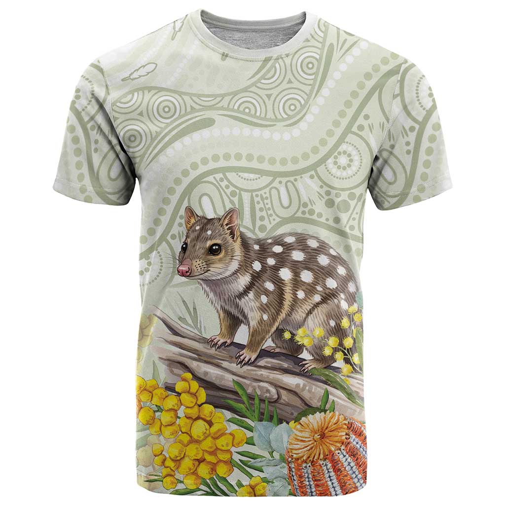 Eastern Quoll Australia T Shirt Watercolor National Flowers Indigenous Art - Aussie Hoodie