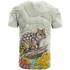 Eastern Quoll Australia T Shirt Watercolor National Flowers Indigenous Art - Aussie Hoodie