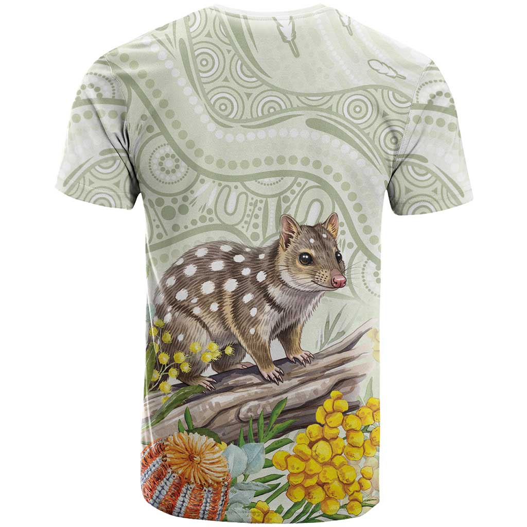Eastern Quoll Australia T Shirt Watercolor National Flowers Indigenous Art - Aussie Hoodie