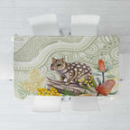 Eastern Quoll Australia Tablecloth Watercolor National Flowers Indigenous Art - Aussie Hoodie