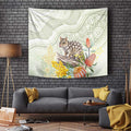 Eastern Quoll Australia Tapestry Watercolor National Flowers Indigenous Art - Aussie Hoodie