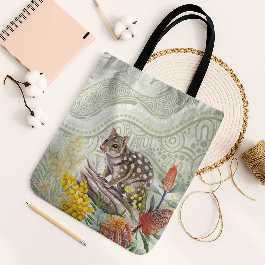 Eastern Quoll Australia Tote Bag Watercolor National Flowers Indigenous Art - Aussie Hoodie