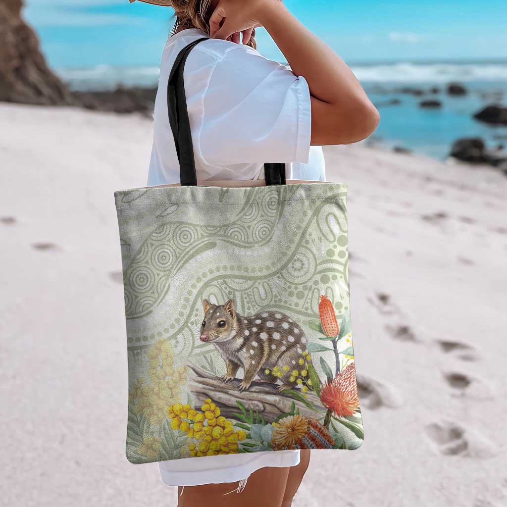 Eastern Quoll Australia Tote Bag Watercolor National Flowers Indigenous Art - Aussie Hoodie