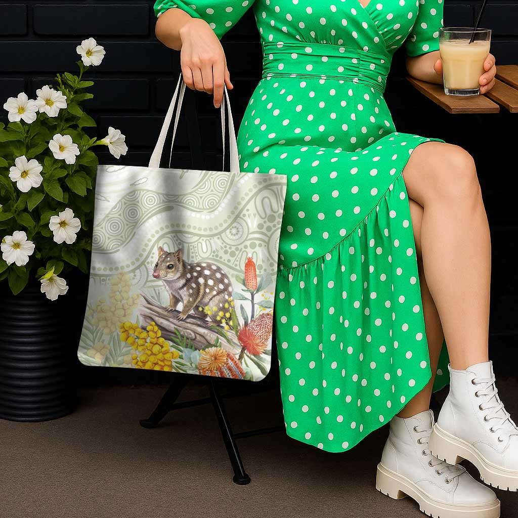 Eastern Quoll Australia Tote Bag Watercolor National Flowers Indigenous Art - Aussie Hoodie