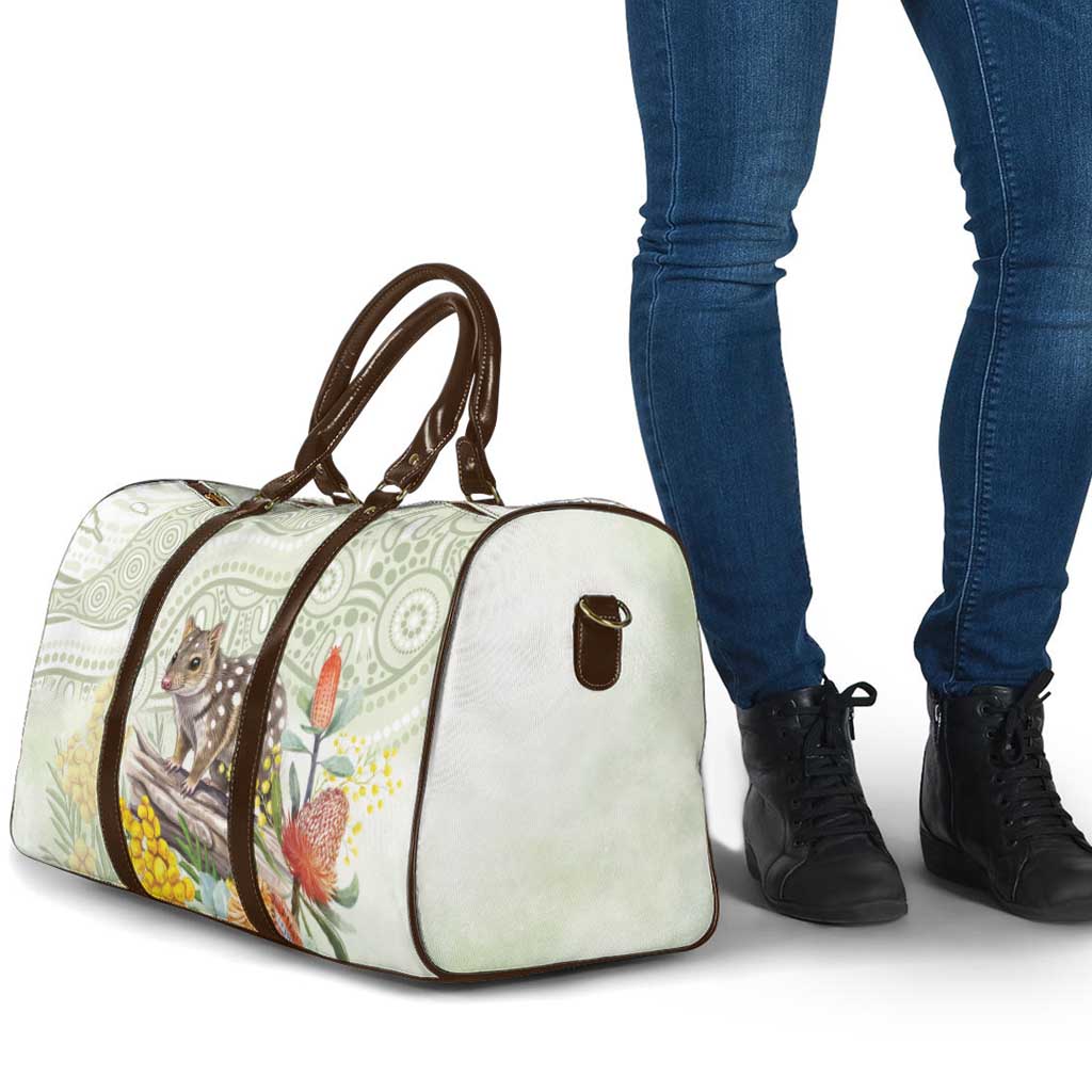 Eastern Quoll Australia Travel Bag Watercolor National Flowers Indigenous Art - Aussie Hoodie