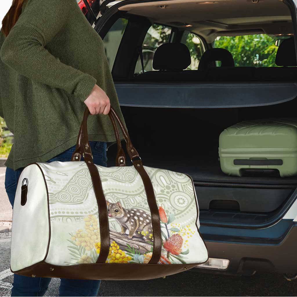 Eastern Quoll Australia Travel Bag Watercolor National Flowers Indigenous Art - Aussie Hoodie
