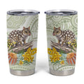 Eastern Quoll Australia Tumbler Cup Watercolor National Flowers Indigenous Art - Aussie Hoodie
