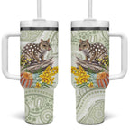Eastern Quoll Australia Tumbler With Handle Watercolor National Flowers Indigenous Art - Aussie Hoodie