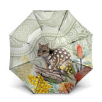 Eastern Quoll Australia Umbrella Watercolor National Flowers Indigenous Art - Aussie Hoodie