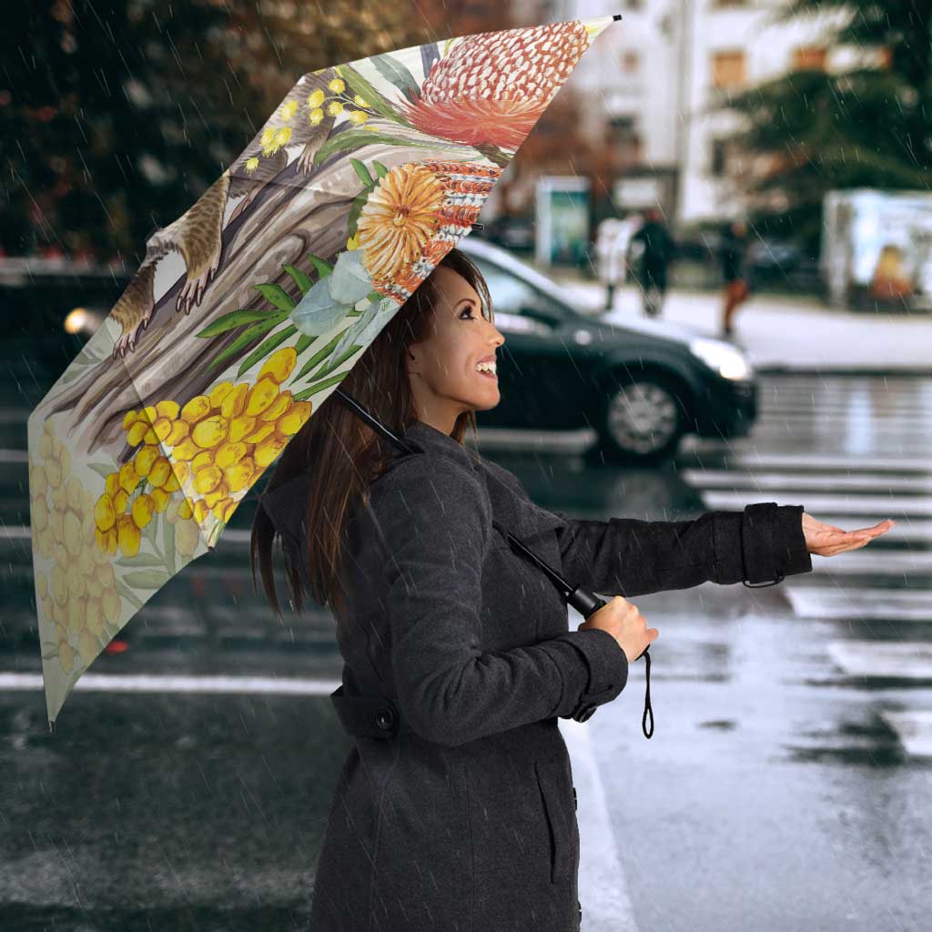 Eastern Quoll Australia Umbrella Watercolor National Flowers Indigenous Art - Aussie Hoodie
