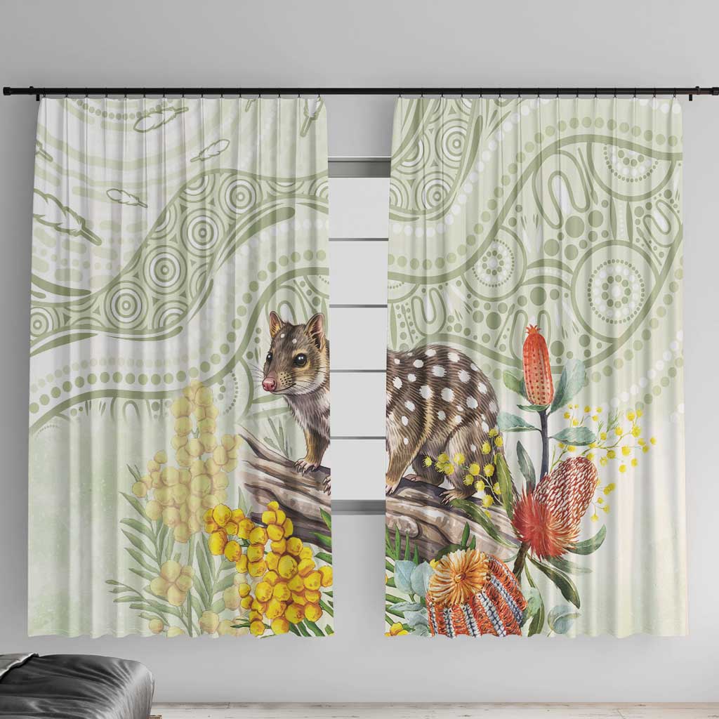 Eastern Quoll Australia Window Curtain Watercolor National Flowers Indigenous Art - Aussie Hoodie