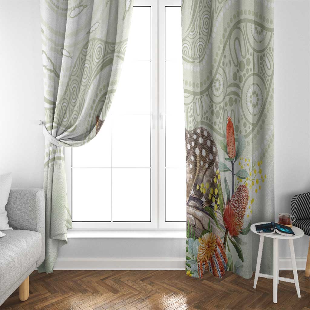 Eastern Quoll Australia Window Curtain Watercolor National Flowers Indigenous Art - Aussie Hoodie