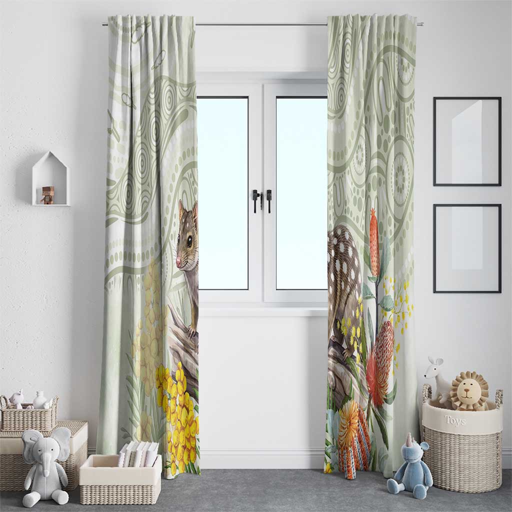 Eastern Quoll Australia Window Curtain Watercolor National Flowers Indigenous Art - Aussie Hoodie