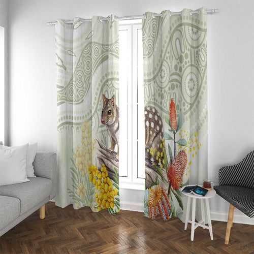 Eastern Quoll Australia Window Curtain Watercolor National Flowers Indigenous Art - Aussie Hoodie