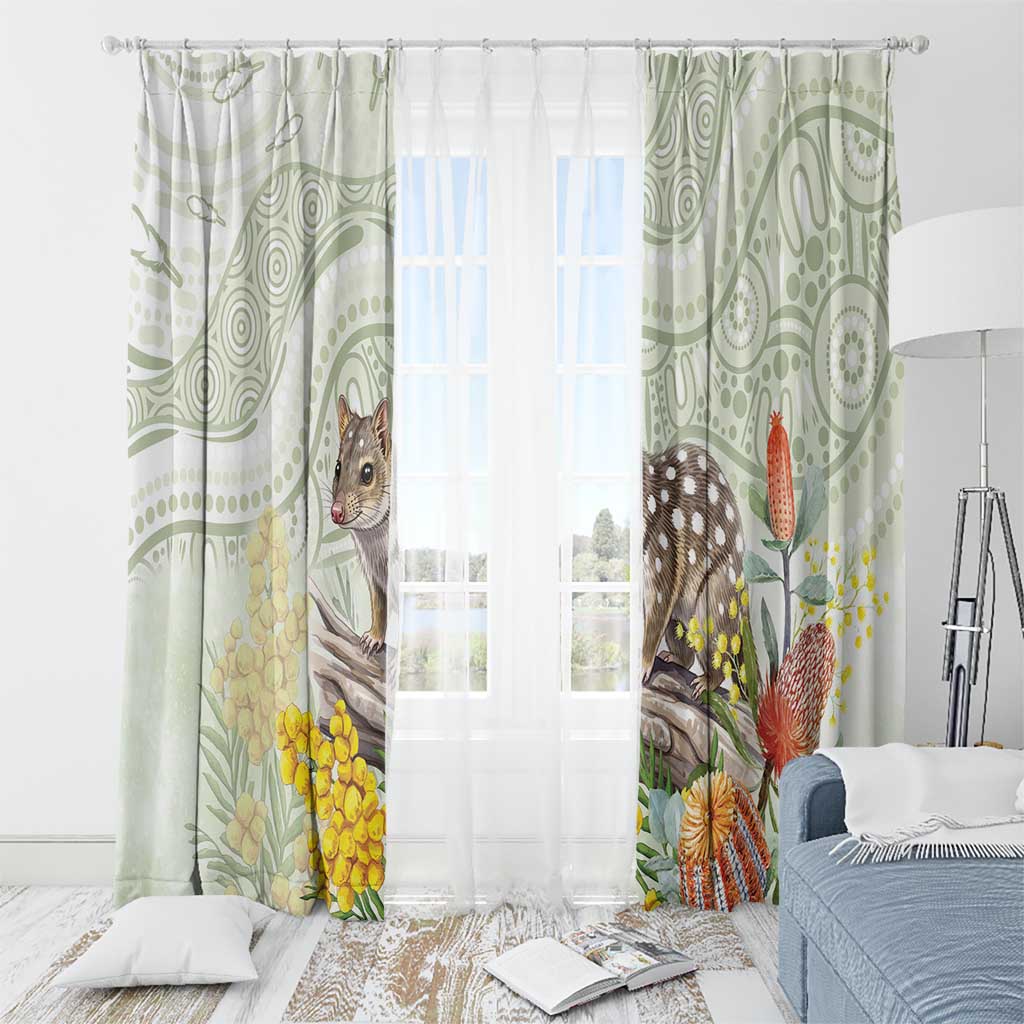 Eastern Quoll Australia Window Curtain Watercolor National Flowers Indigenous Art - Aussie Hoodie