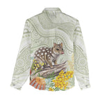 Eastern Quoll Australia Women Casual Shirt Watercolor National Flowers Indigenous Art - Aussie Hoodie