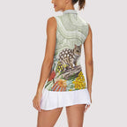 Eastern Quoll Australia Women Sleeveless Polo Shirt Watercolor National Flowers Indigenous Art - Aussie Hoodie